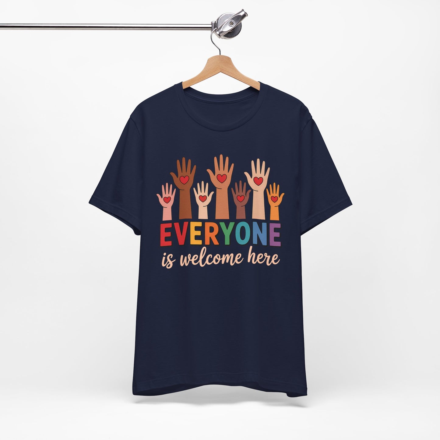 Everyone is welcome here T-Shirt IDAHO Teacher Tee Race Equality Freedom Love Heart Inclusion Political Protest Shirt Resist