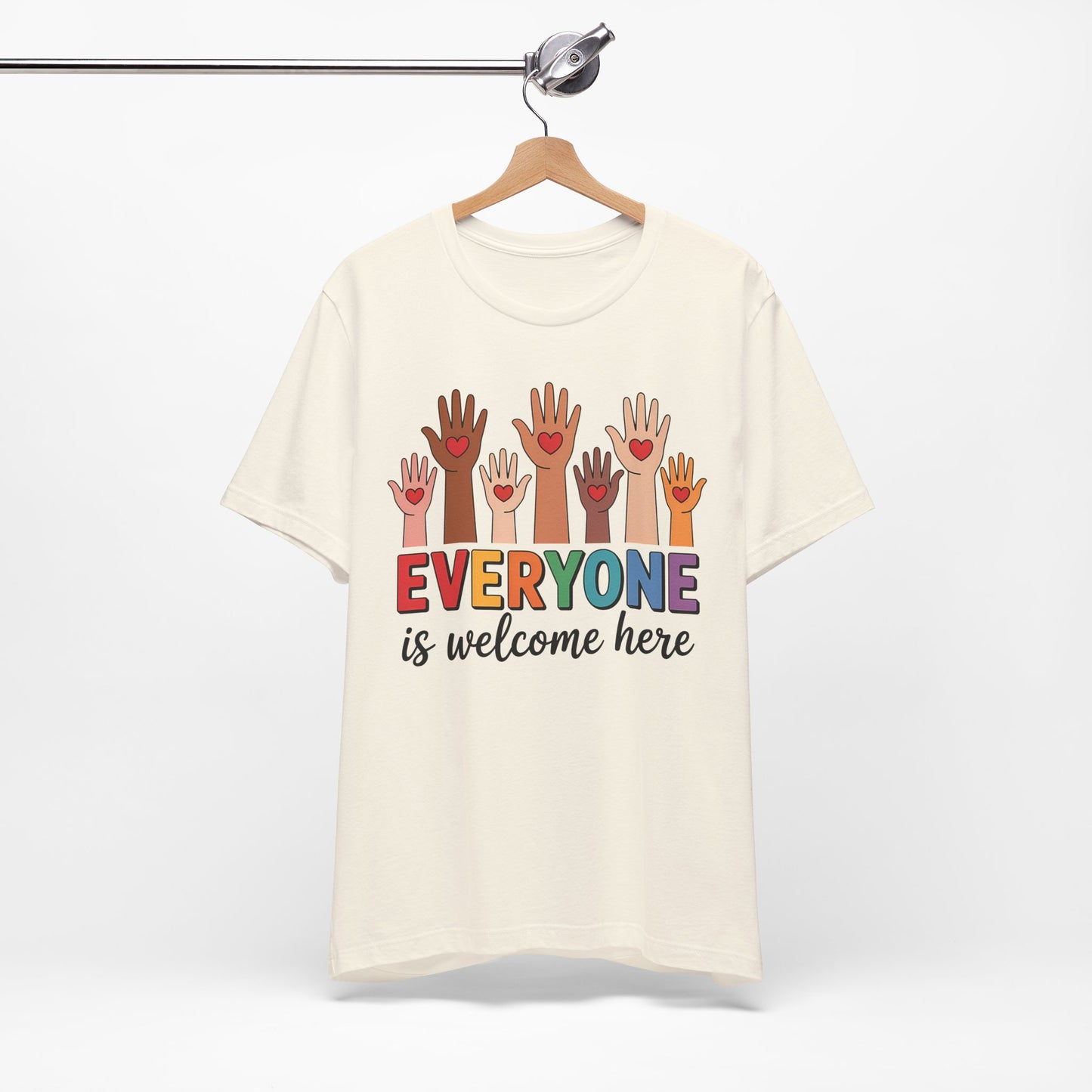 Everyone is welcome here T-Shirt IDAHO Teacher Tee Race Equality Freedom Love Heart Inclusion Political Protest Shirt Resist