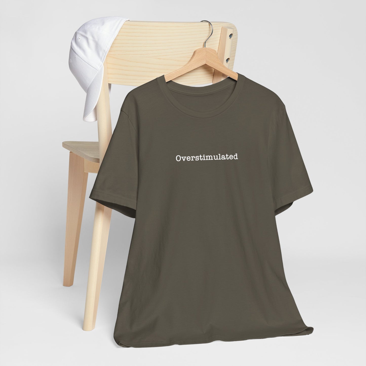 Overstimulated T-Shirt Mental Health Women's trendy Tee Touched Out from Kids Funny Gift for a Mum Mom Parent Humour Gen Z Weird