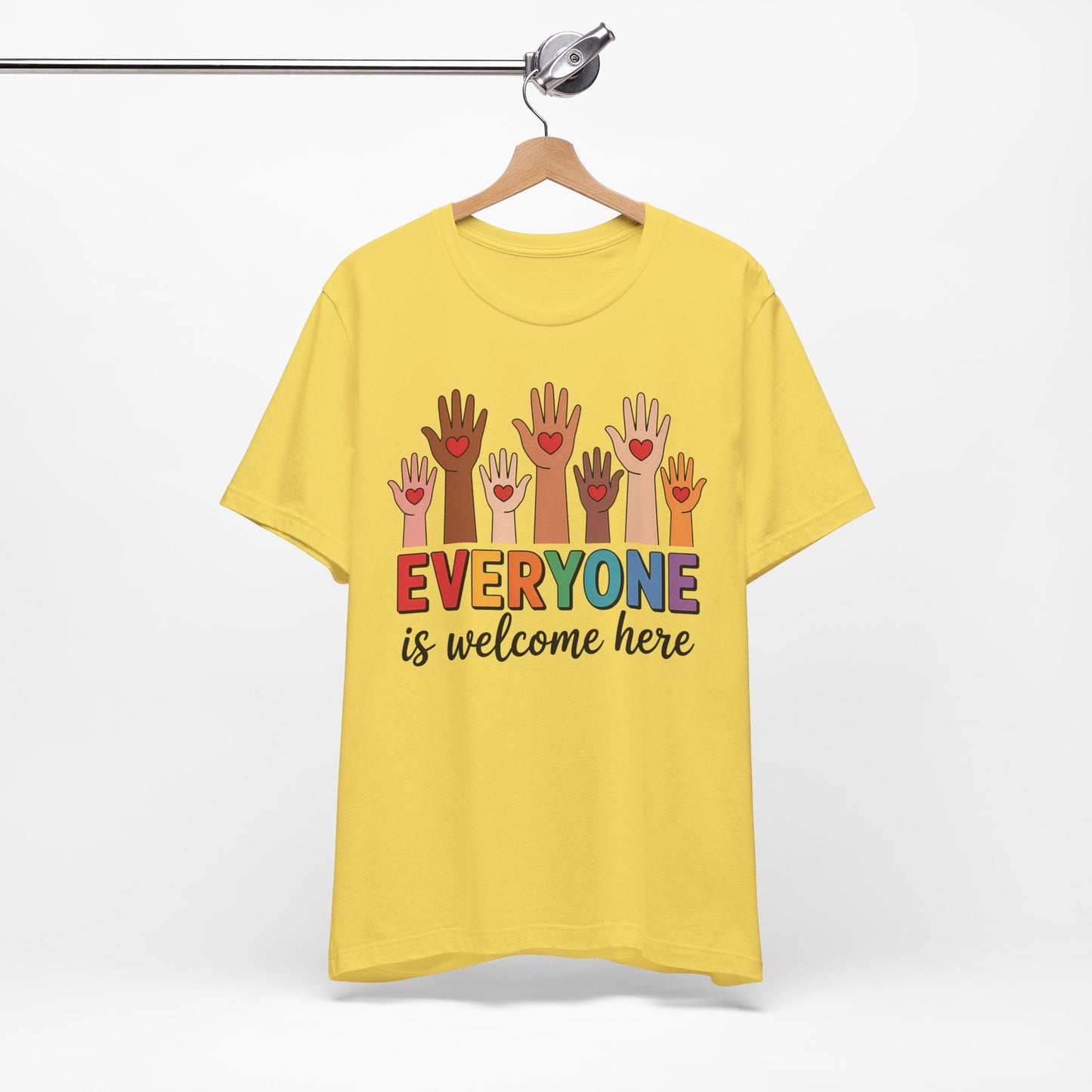 Everyone is welcome here T-Shirt IDAHO Teacher Tee Race Equality Freedom Love Heart Inclusion Political Protest Shirt Resist