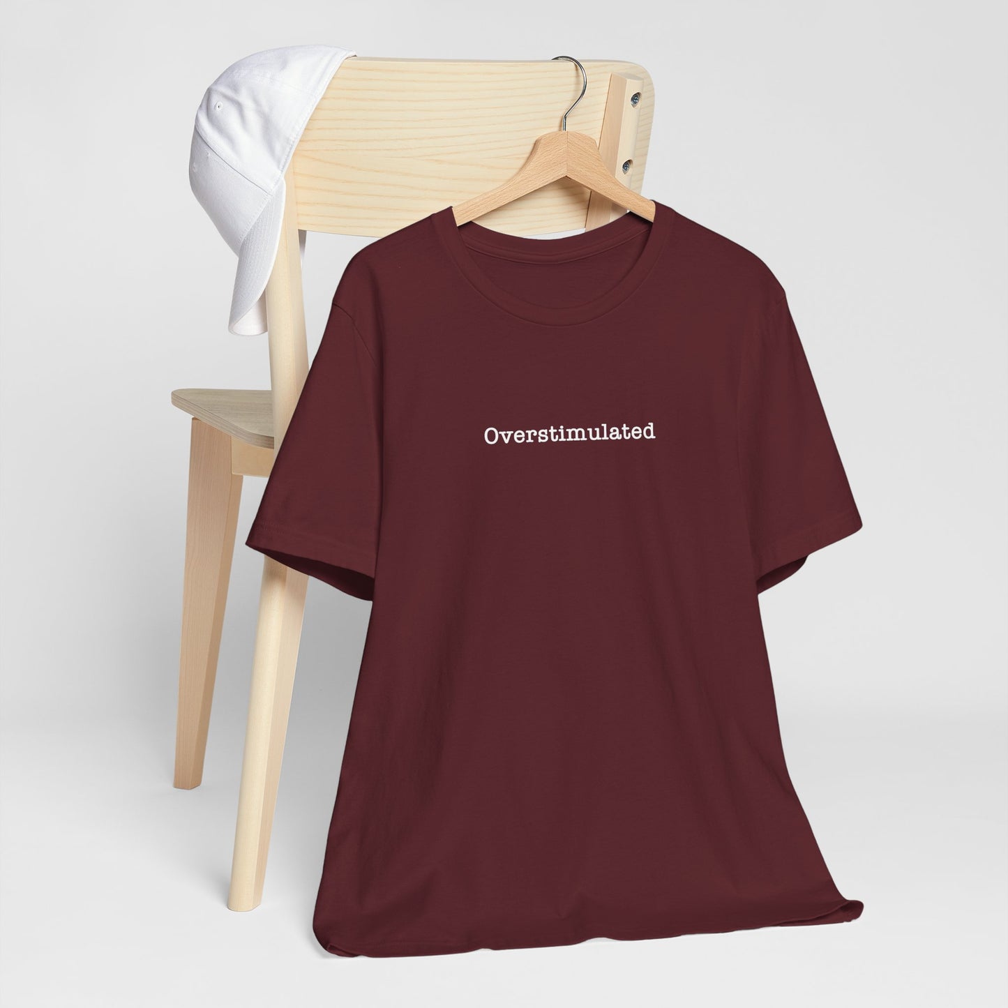 Overstimulated T-Shirt Mental Health Women's trendy Tee Touched Out from Kids Funny Gift for a Mum Mom Parent Humour Gen Z Weird