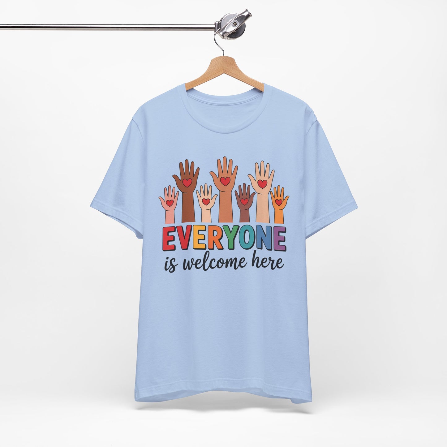 Everyone is welcome here T-Shirt IDAHO Teacher Tee Race Equality Freedom Love Heart Inclusion Political Protest Shirt Resist