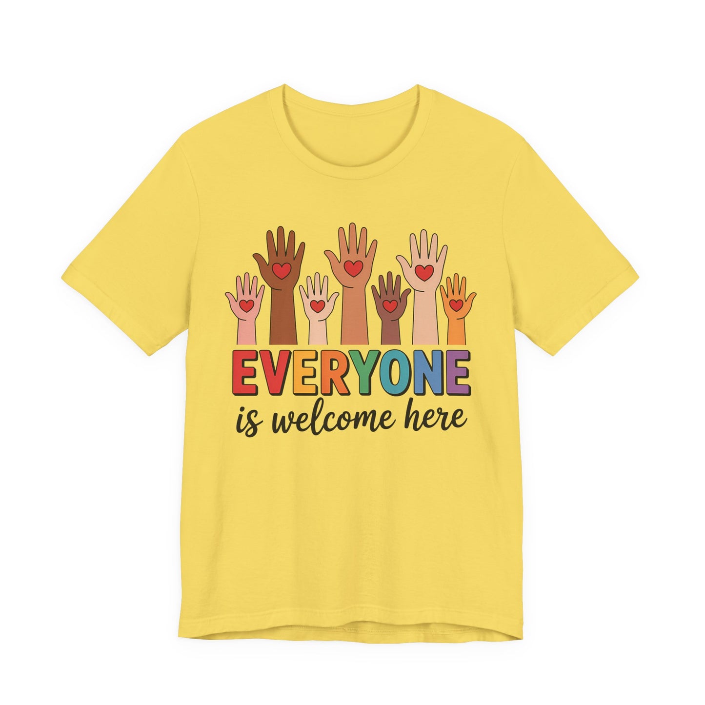 Everyone is welcome here T-Shirt IDAHO Teacher Tee Race Equality Freedom Love Heart Inclusion Political Protest Shirt Resist