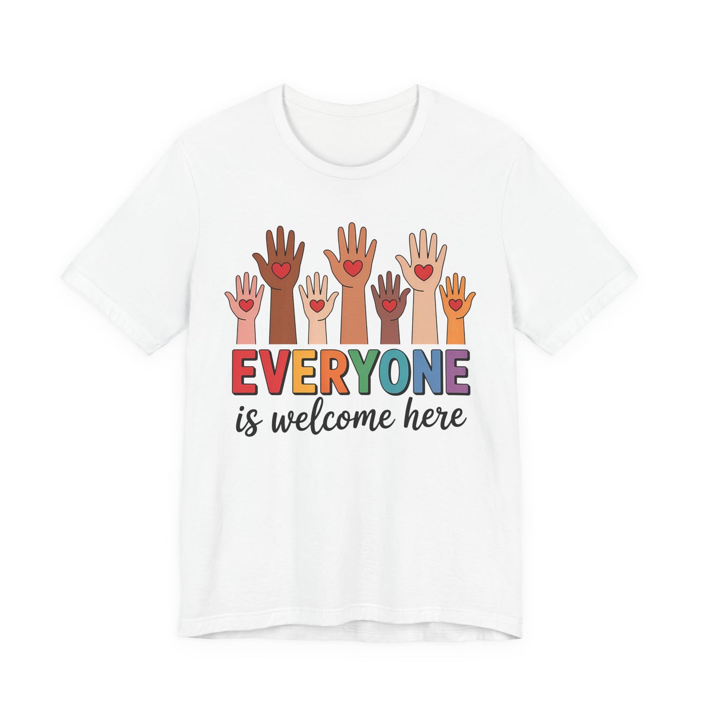 Everyone is welcome here T-Shirt IDAHO Teacher Tee Race Equality Freedom Love Heart Inclusion Political Protest Shirt Resist