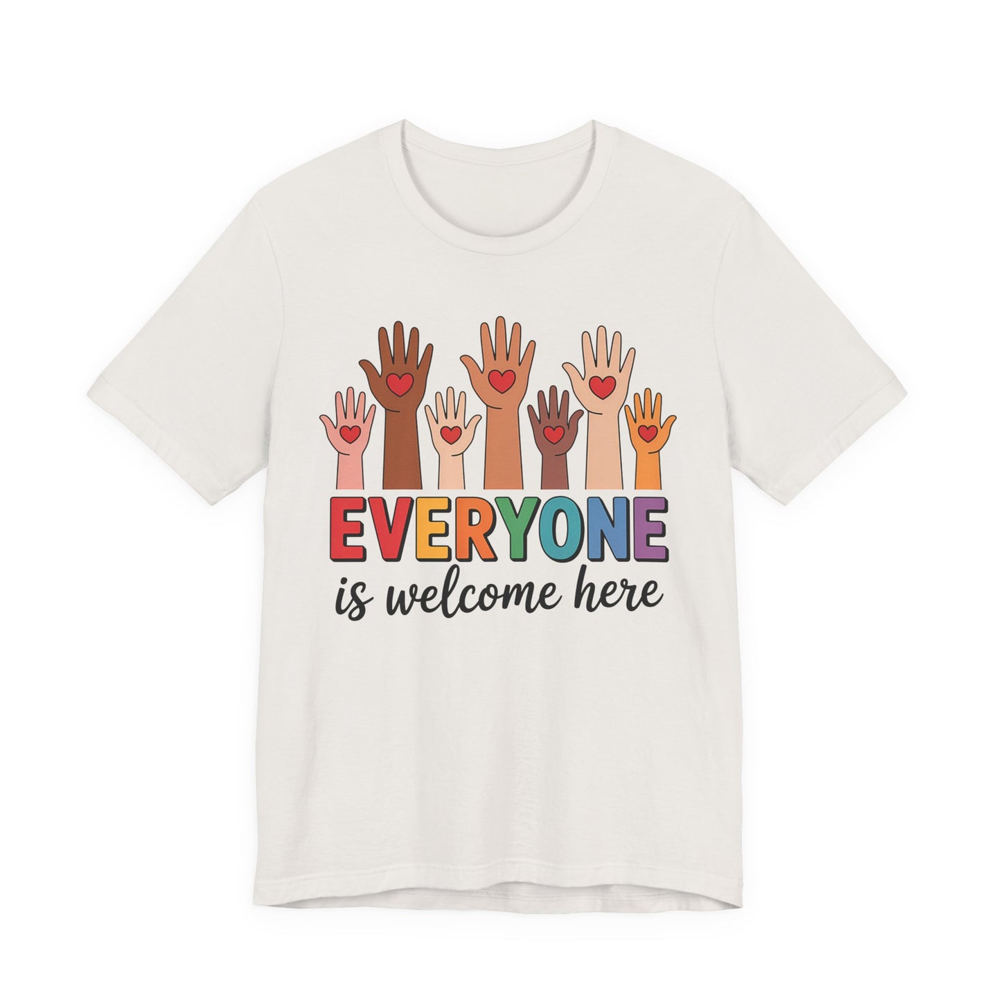 Everyone is welcome here T-Shirt IDAHO Teacher Tee Race Equality Freedom Love Heart Inclusion Political Protest Shirt Resist
