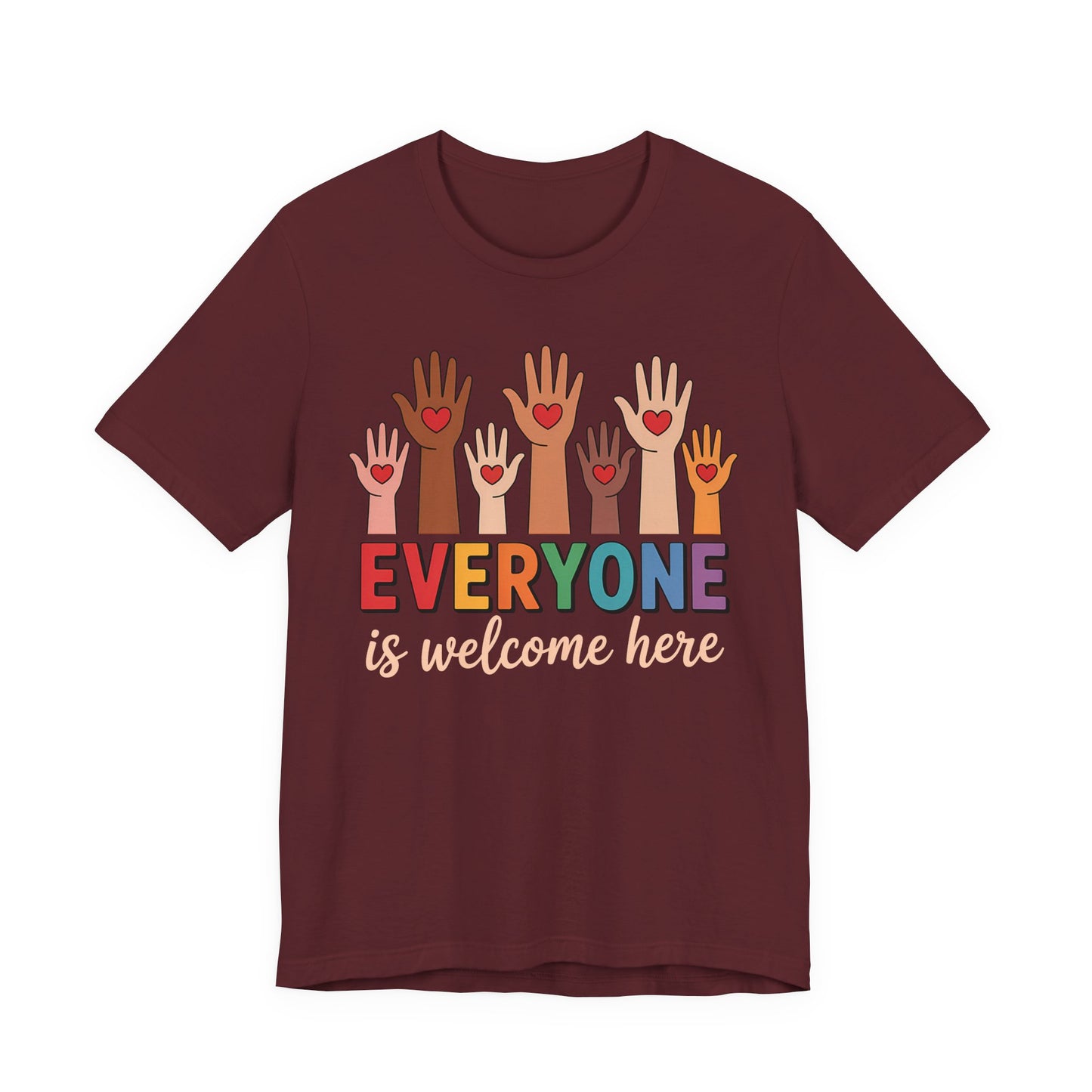 Everyone is welcome here T-Shirt IDAHO Teacher Tee Race Equality Freedom Love Heart Inclusion Political Protest Shirt Resist