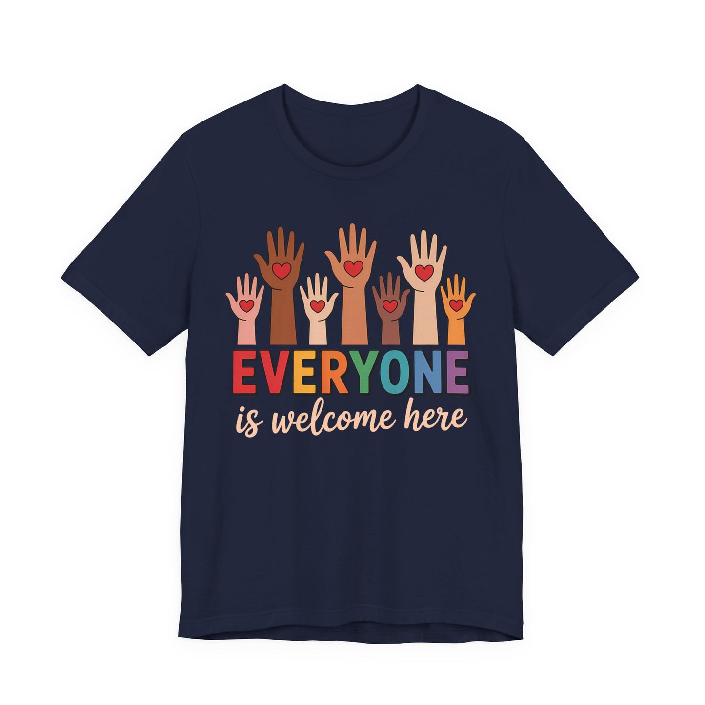Everyone is welcome here T-Shirt IDAHO Teacher Tee Race Equality Freedom Love Heart Inclusion Political Protest Shirt Resist