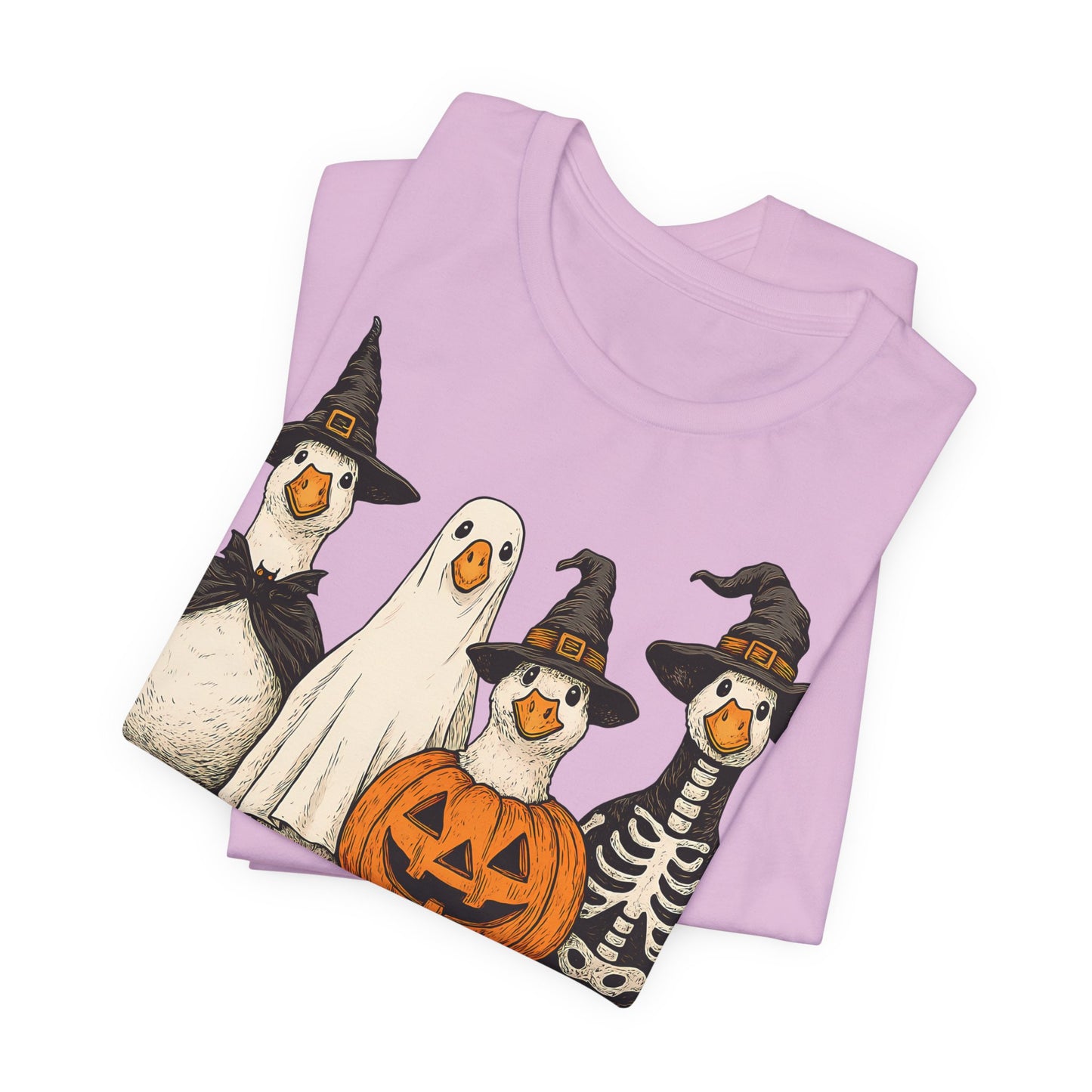 Boo Goose Boo T-Shirt Halloween Silly Goose Humour Summerween Wouldn't say boo to a goose saying skeleton ghost pumpkin witch geese