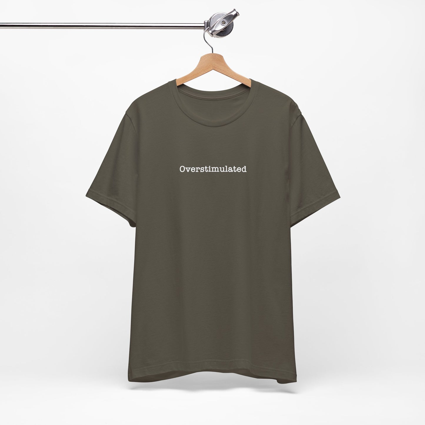 Overstimulated T-Shirt Mental Health Women's trendy Tee Touched Out from Kids Funny Gift for a Mum Mom Parent Humour Gen Z Weird