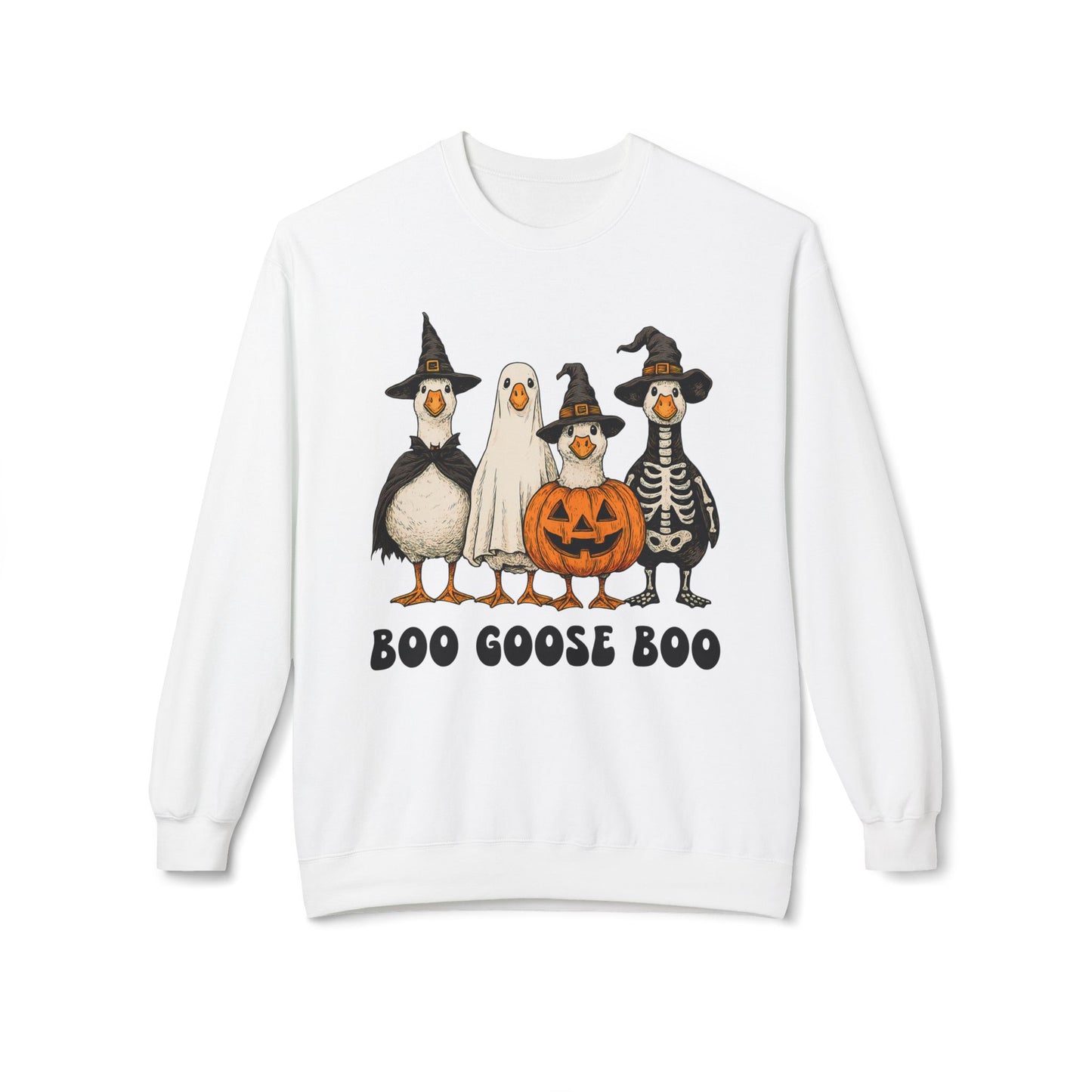 Boo Goose Boo Sweatshirt Wouldn't say boo to a goose saying / phrase Summerween Halloween Ghost Skeleton Witch Pumpkin Geese Silly Goose Fancy Dress