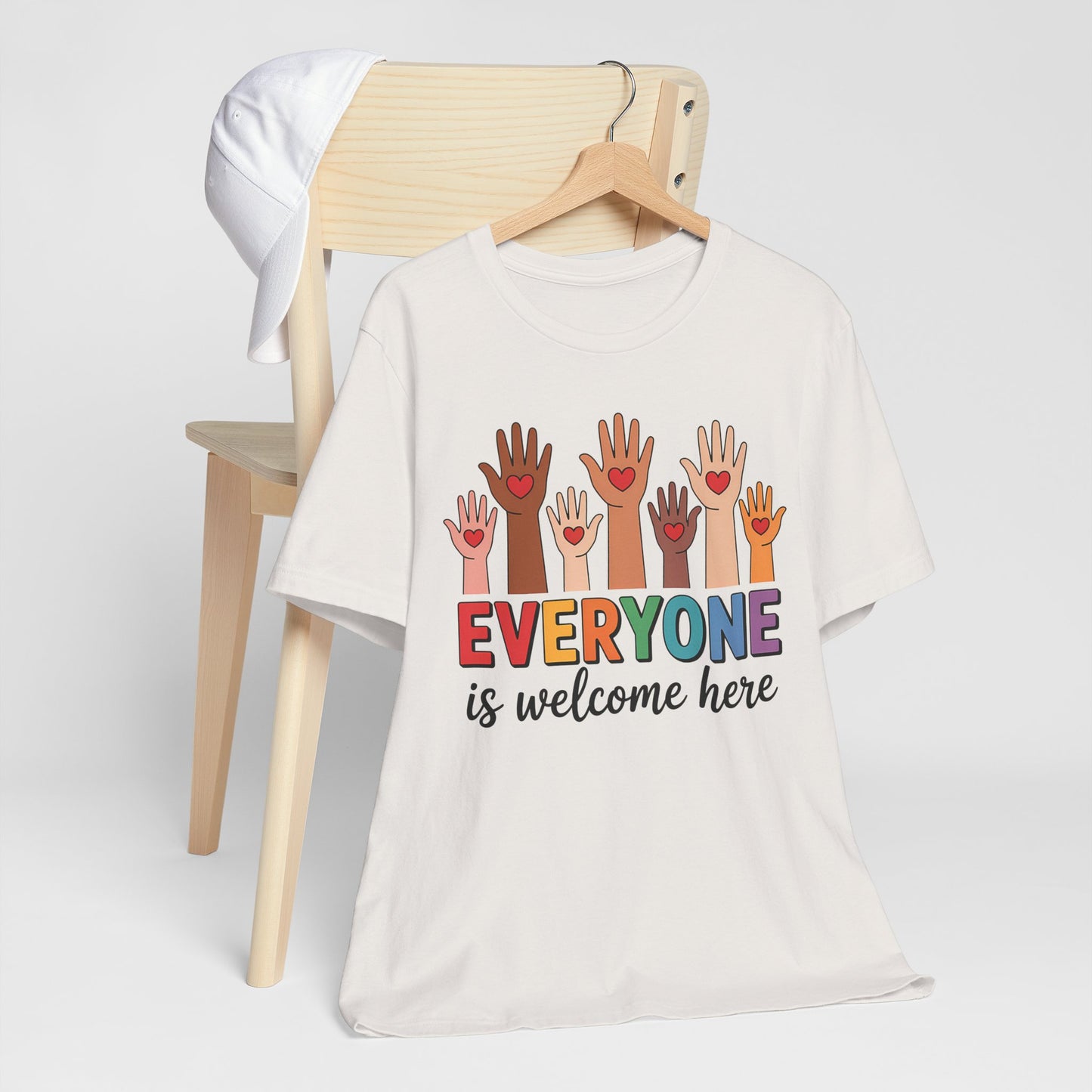 Everyone is welcome here T-Shirt IDAHO Teacher Tee Race Equality Freedom Love Heart Inclusion Political Protest Shirt Resist