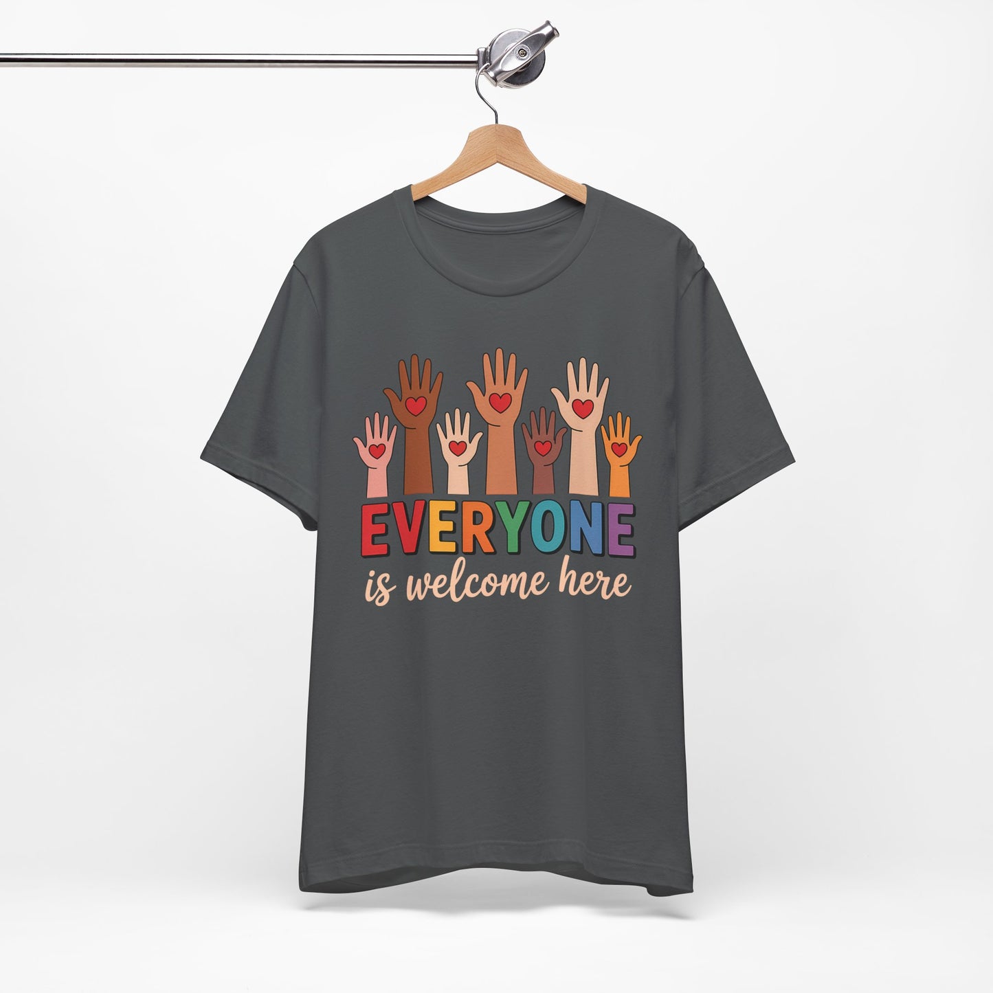 Everyone is welcome here T-Shirt IDAHO Teacher Tee Race Equality Freedom Love Heart Inclusion Political Protest Shirt Resist