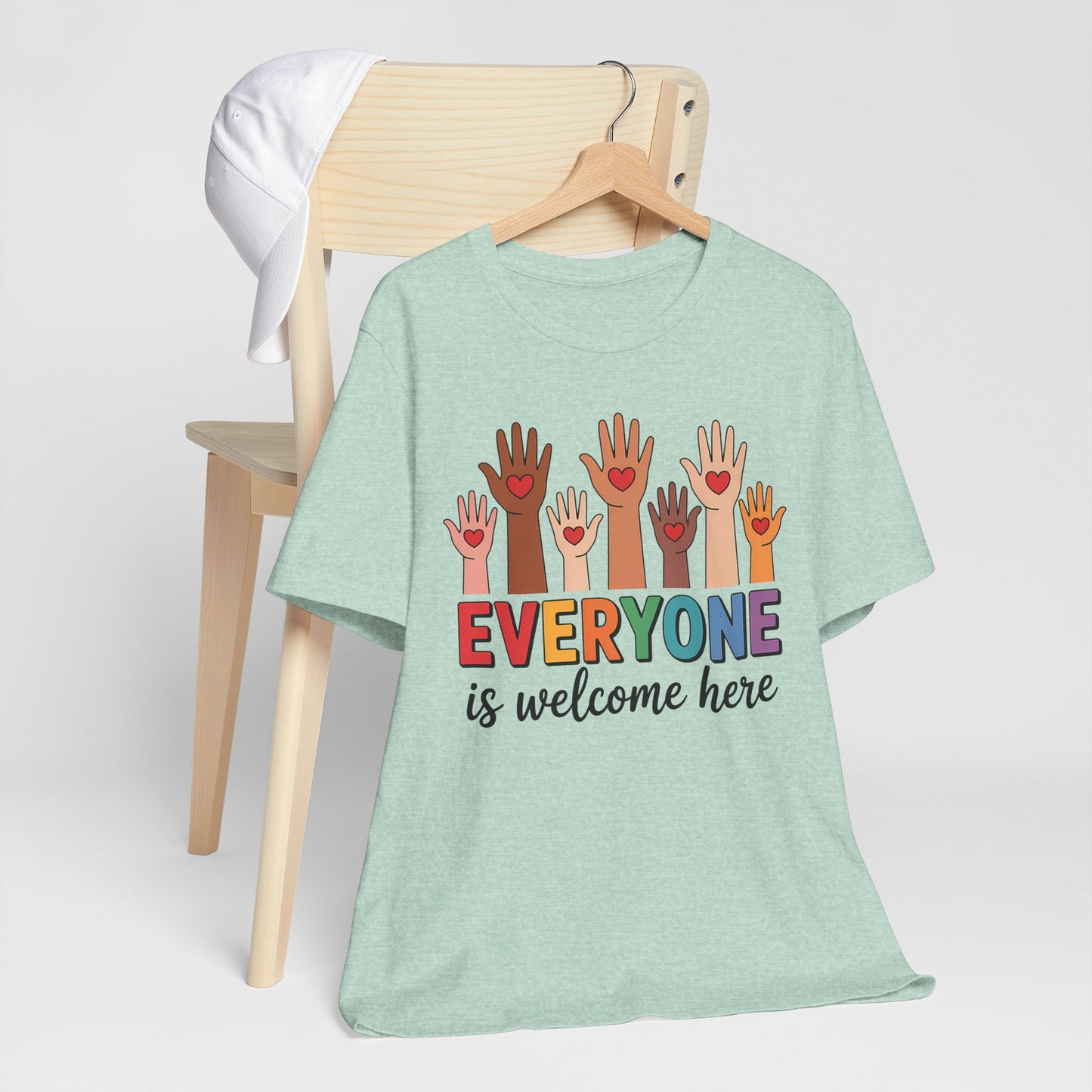 Everyone is welcome here T-Shirt IDAHO Teacher Tee Race Equality Freedom Love Heart Inclusion Political Protest Shirt Resist