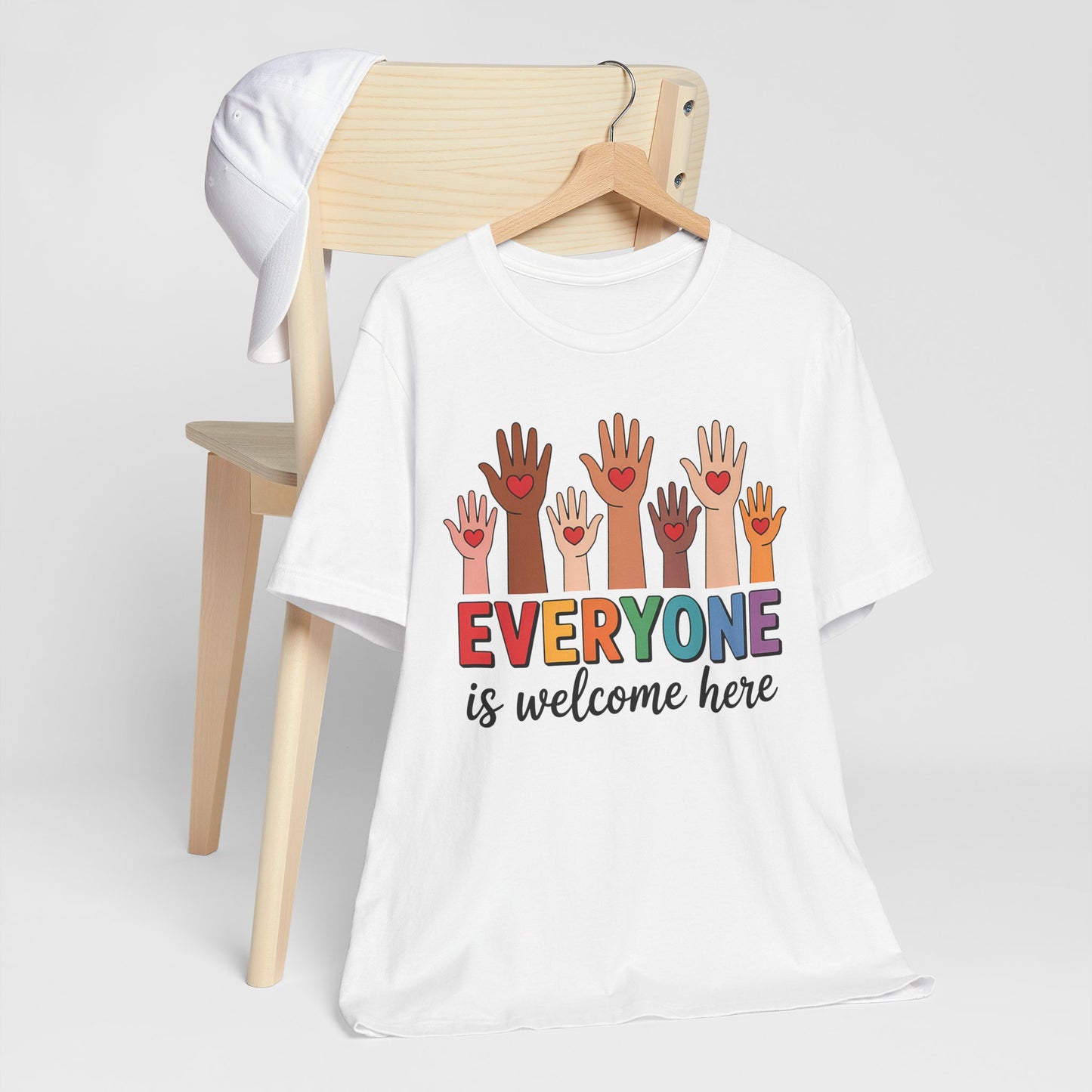 Everyone is welcome here T-Shirt IDAHO Teacher Tee Race Equality Freedom Love Heart Inclusion Political Protest Shirt Resist