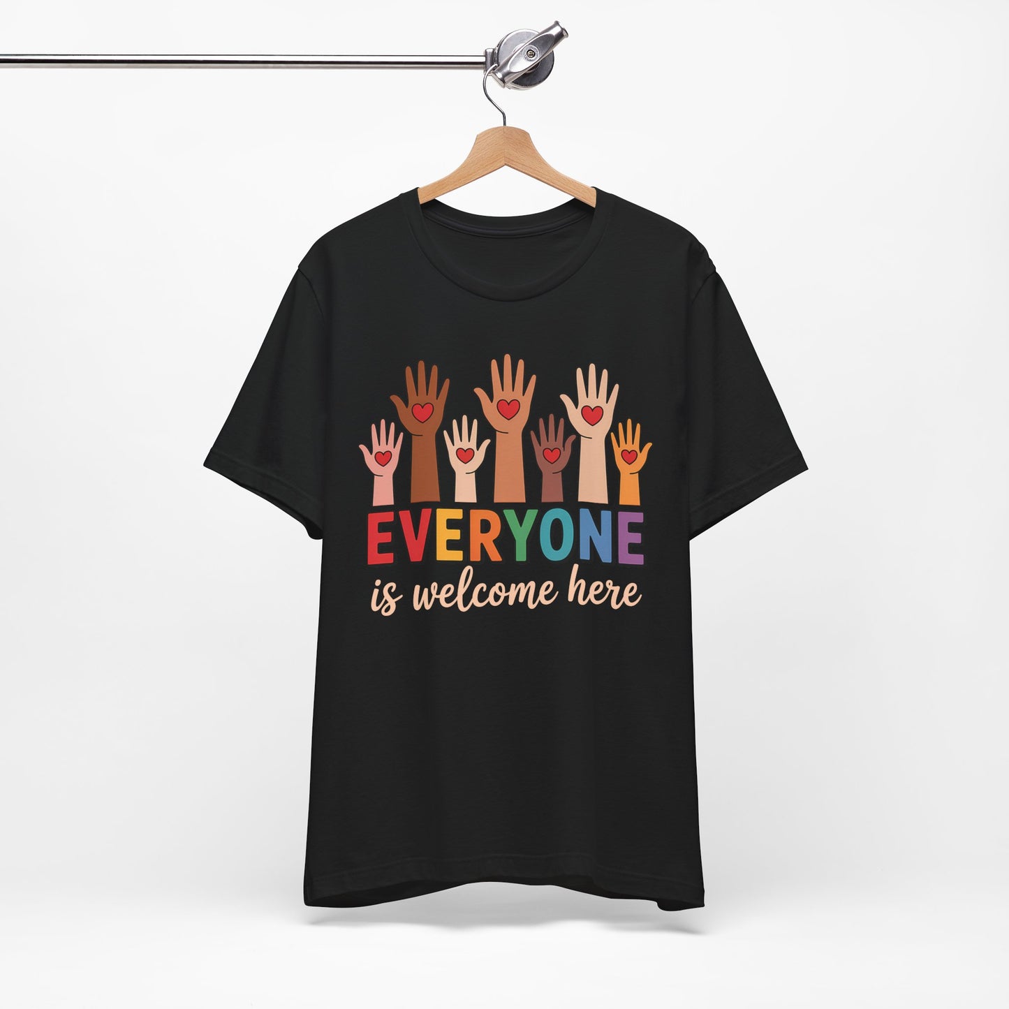 Everyone is welcome here T-Shirt IDAHO Teacher Tee Race Equality Freedom Love Heart Inclusion Political Protest Shirt Resist