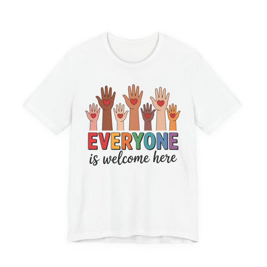 Everyone is welcome here T-Shirt IDAHO Teacher Tee Race Equality Freedom Love Heart Inclusion Political Protest Shirt Resist