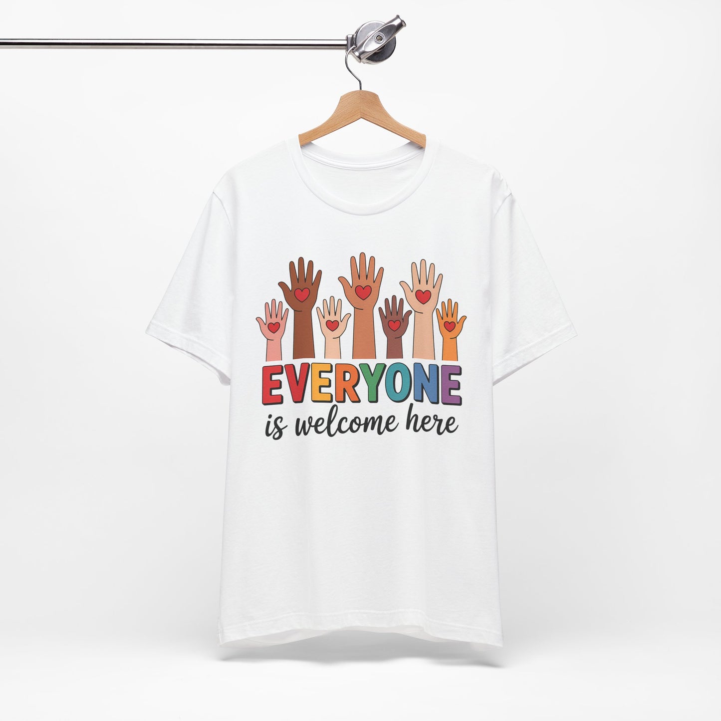 Everyone is welcome here T-Shirt IDAHO Teacher Tee Race Equality Freedom Love Heart Inclusion Political Protest Shirt Resist