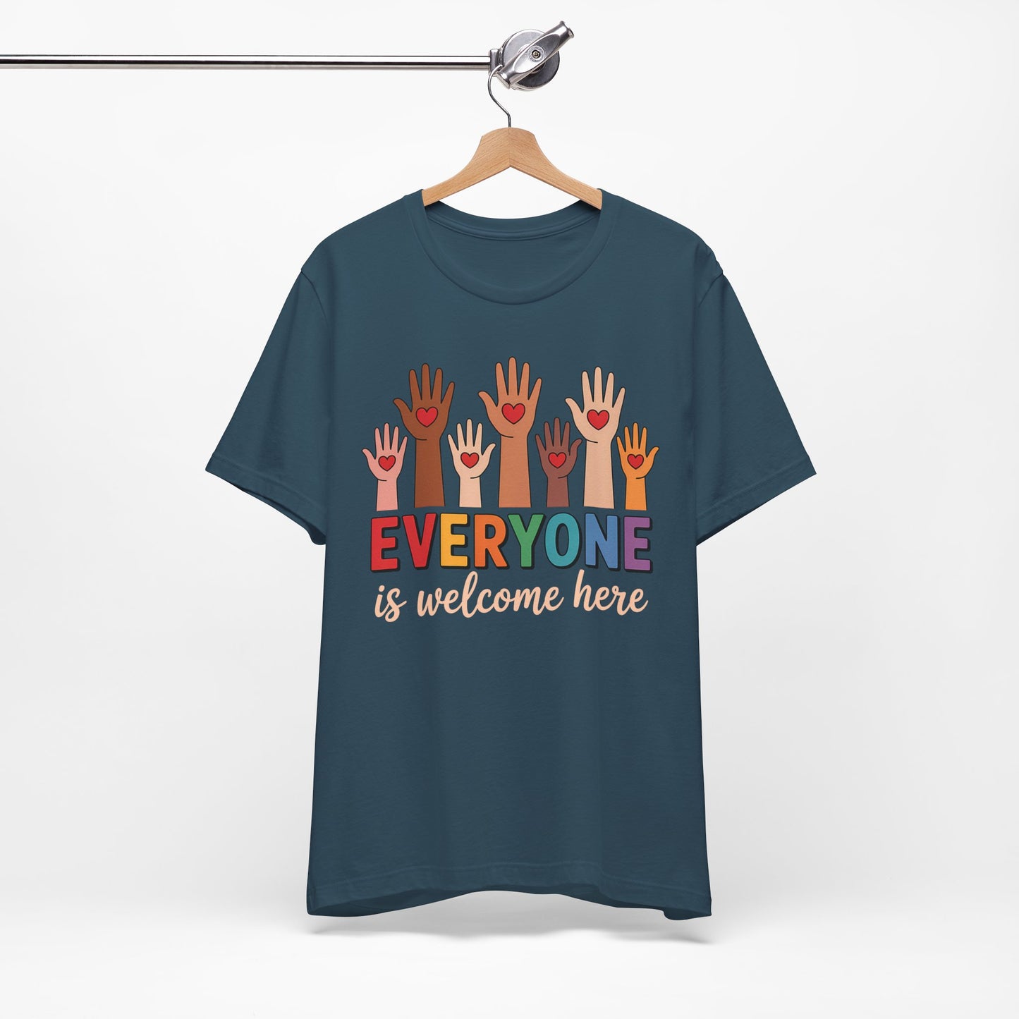 Everyone is welcome here T-Shirt IDAHO Teacher Tee Race Equality Freedom Love Heart Inclusion Political Protest Shirt Resist