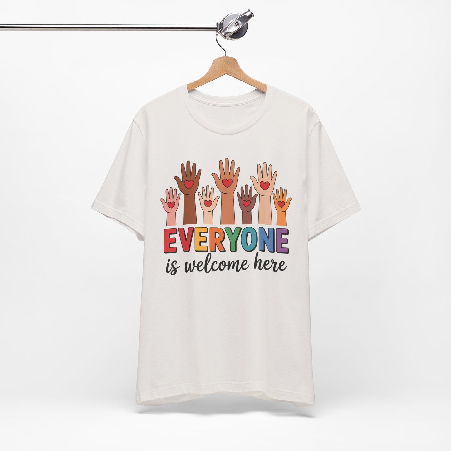 Everyone is welcome here T-Shirt IDAHO Teacher Tee Race Equality Freedom Love Heart Inclusion Political Protest Shirt Resist